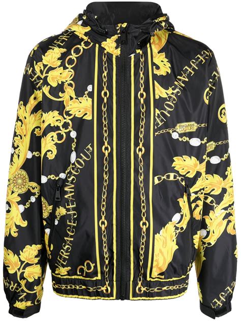 versace jeans couture baroque sun jacket|farfetch versace jeans.